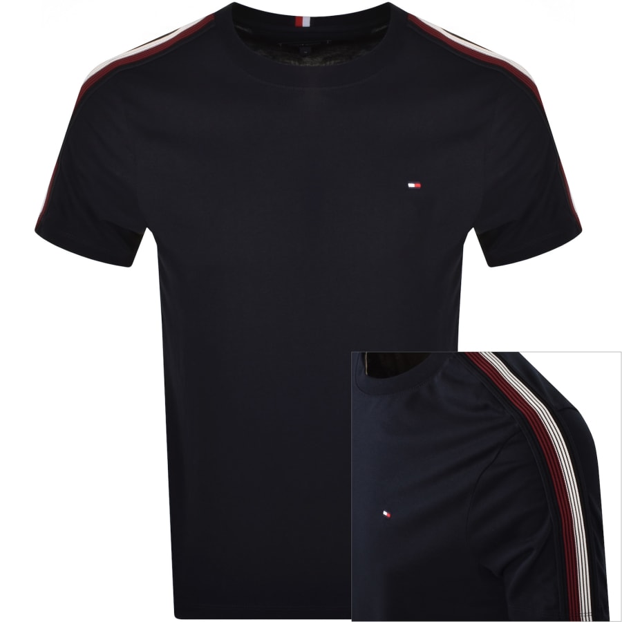 Tommy Hilfiger Shadow T Shirt NavyTommy Hilfiger Shadow T Shirt Navy Male XX Large
